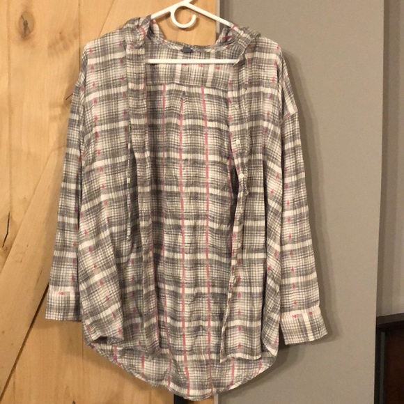aerie | Tops | Aerie Hooded Flannel 